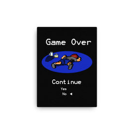 Game Over 8-Bit Art - 16" X 20" Canvas